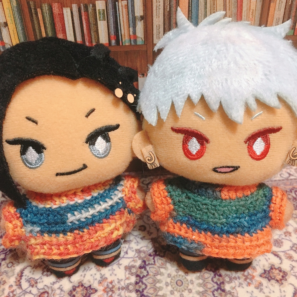 10cmぬい服☆柄入りニット【オレンジ/イエロー系】