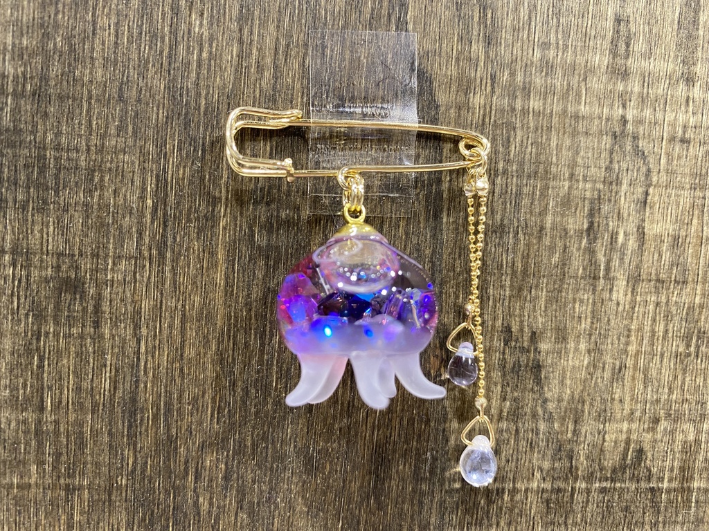 jelly fishブローチ　赤紫　1/9 22:00再販