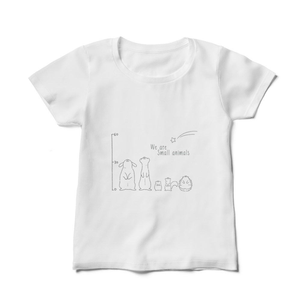 we are small animals 小動物 レディース Tシャツ 半袖 夏服