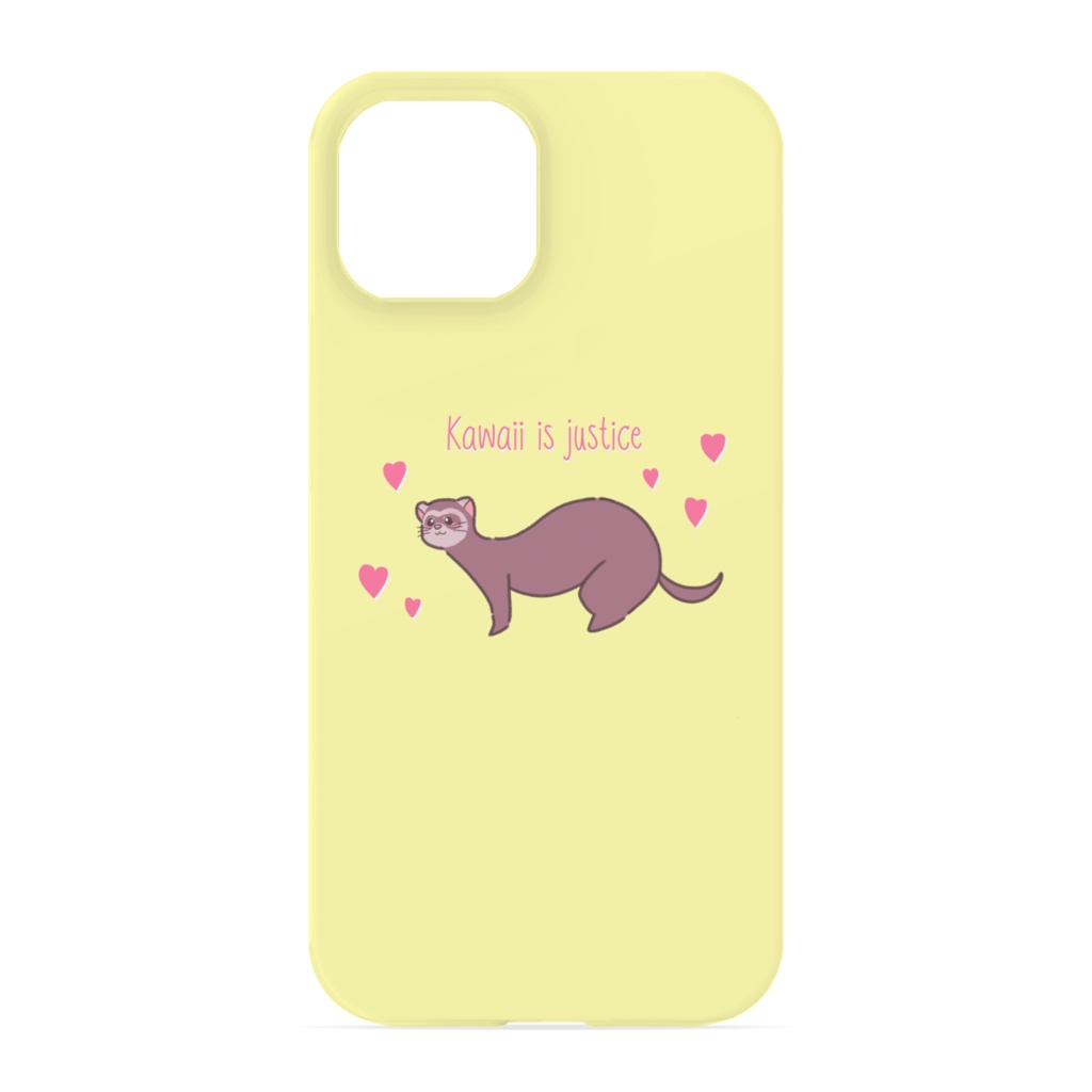kawaii is justice iPhone ケース セーブル フェレット
