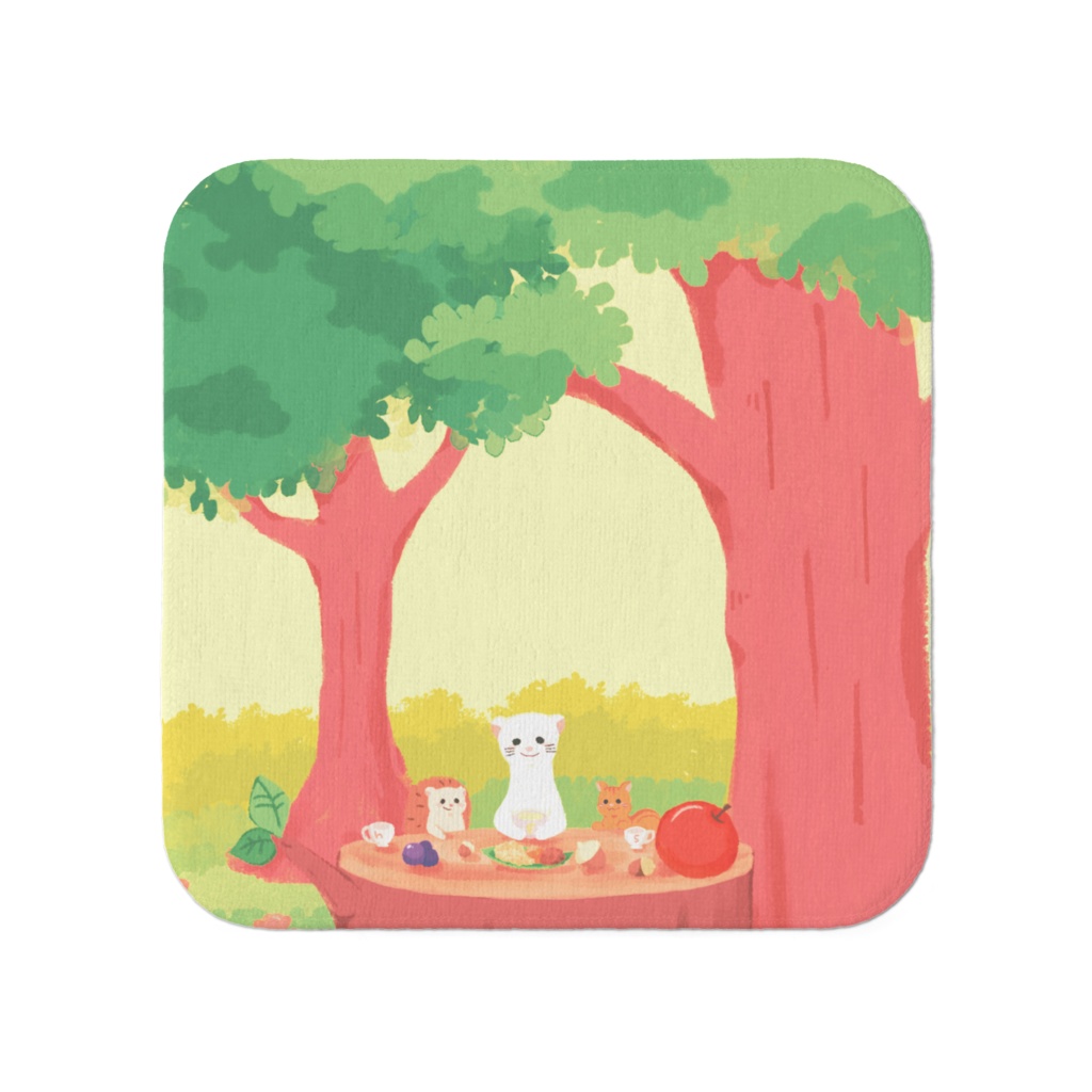Our secret tea party 小動物 ハンカチ タオル 小
