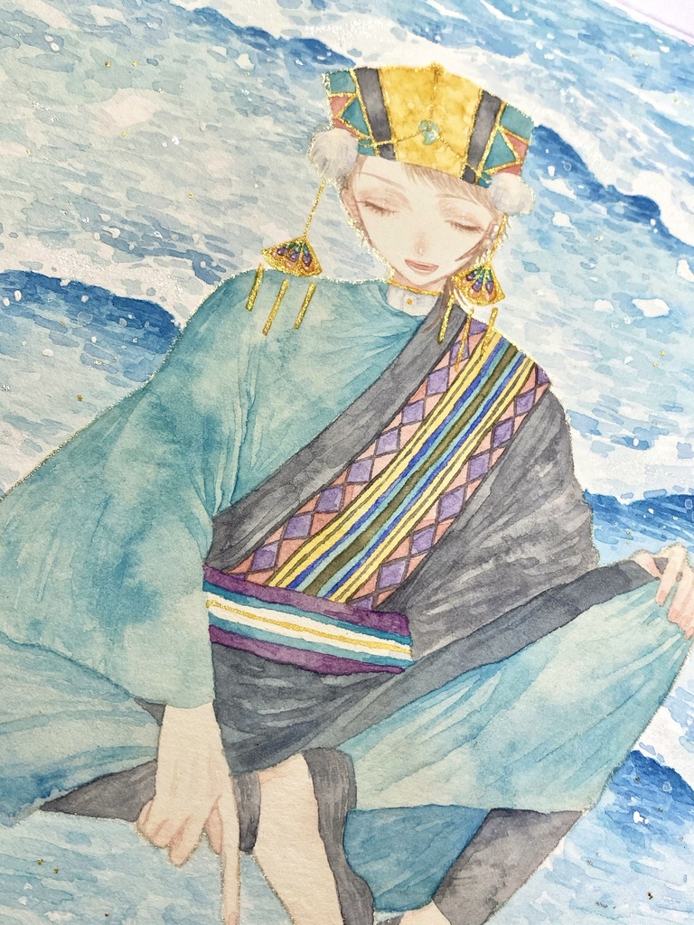 原画〈スクーザの波の音〉