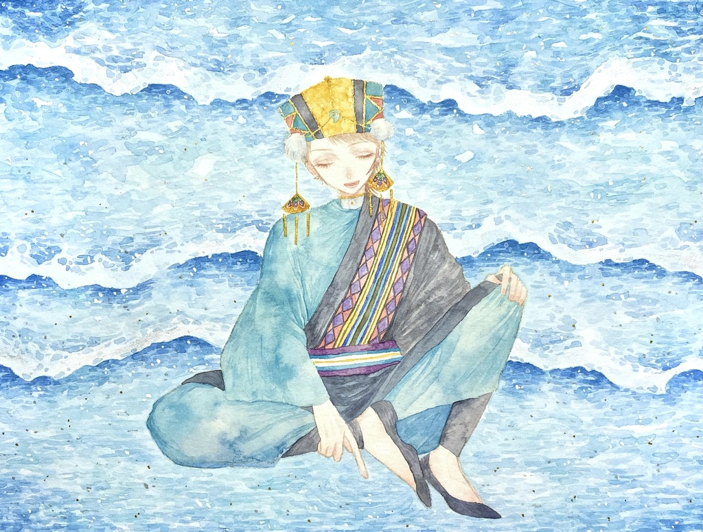 原画〈スクーザの波の音〉