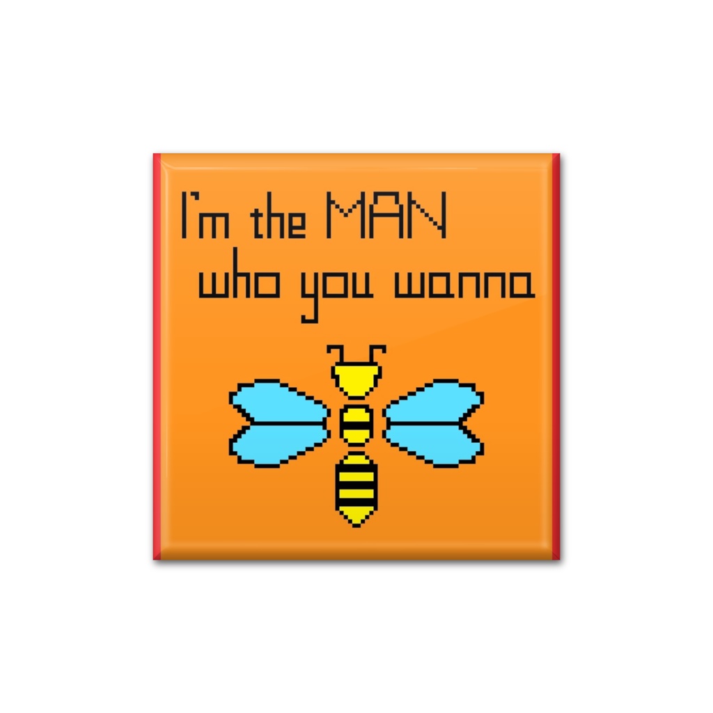 wanna bee 缶バッジ