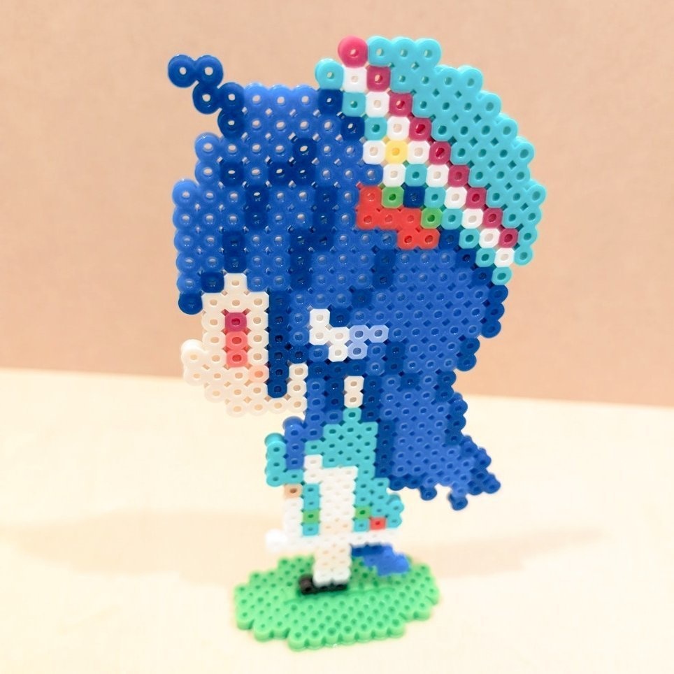 【ユニプロ二次創作作品】栃宮るりは アイロンビーズ 横向きスタンド