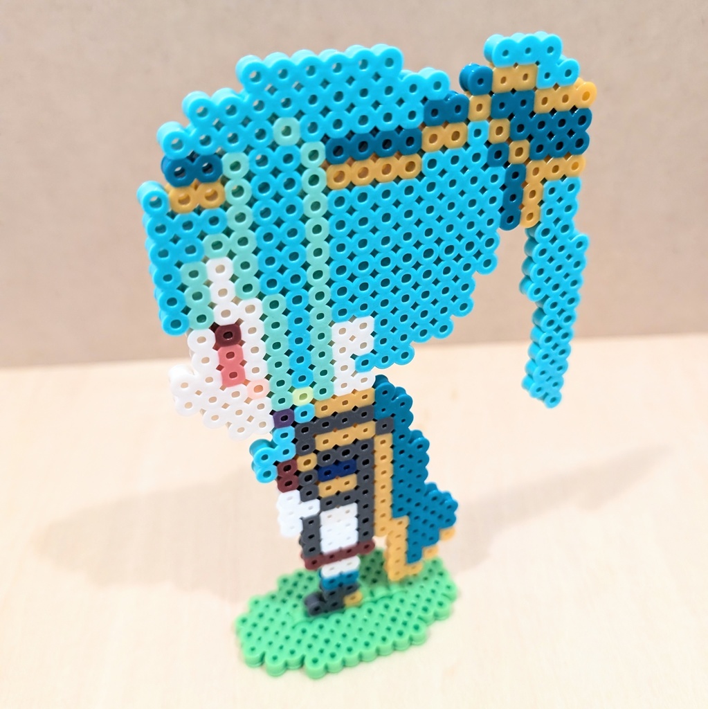 【ユニプロ二次創作作品】 山奈しずく アイロンビーズ 横向きスタンド