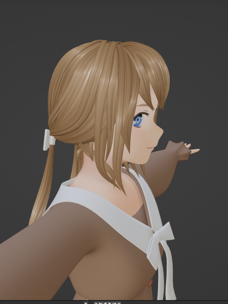 女性の3Dモデル【未完成品/Blendファイルのみ】