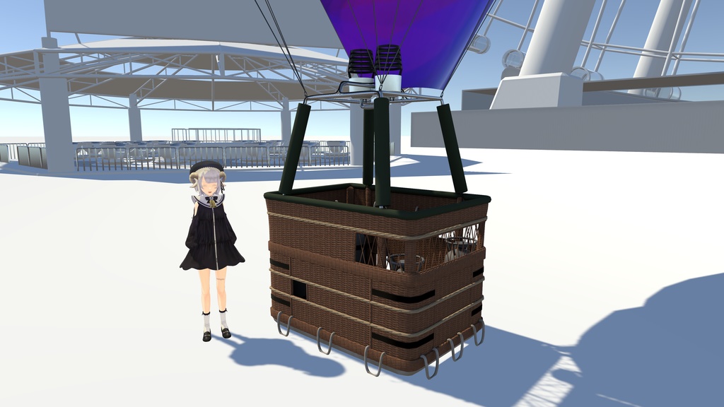 【VRC対応3Dモデル】熱気球 Hot Air Balloon