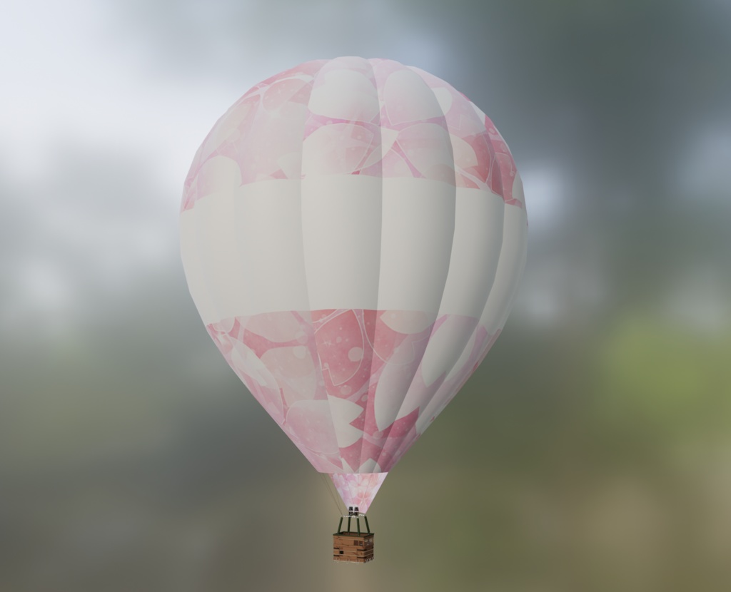 【VRC対応3Dモデル】熱気球 Hot Air Balloon