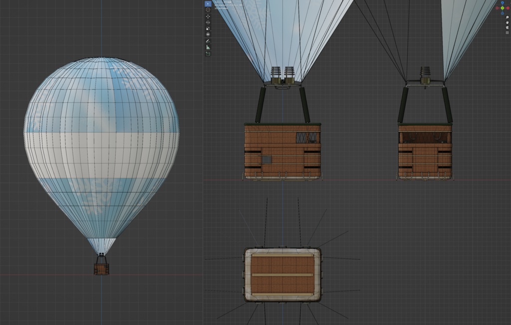 【VRC対応3Dモデル】熱気球 Hot Air Balloon