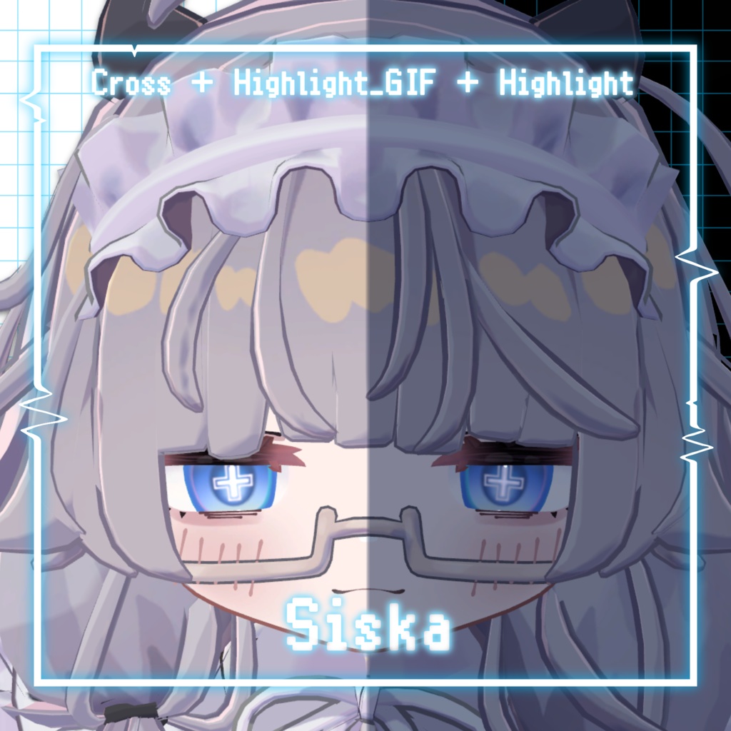販売準備中【5アバター対応】Pulsey Cross Eye【Eye Texture】