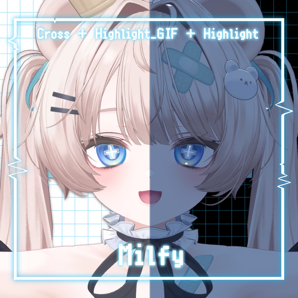 販売準備中【5アバター対応】Pulsey Cross Eye【Eye Texture】