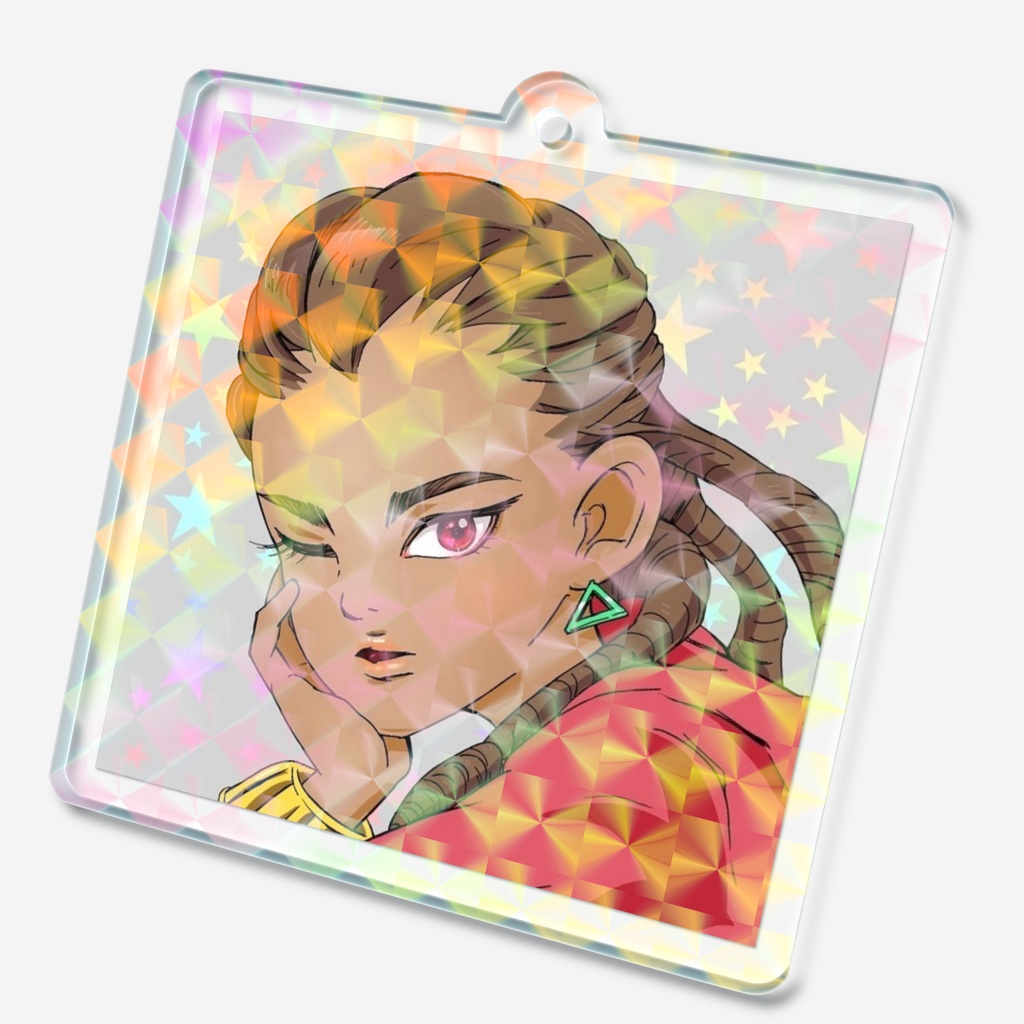 安念イラストホログラムアクリルキーホルダー