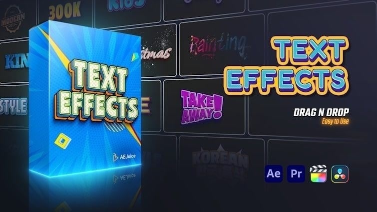 Text Effects｜テキストエフェクト パック（After Effects・Premiere Pro）