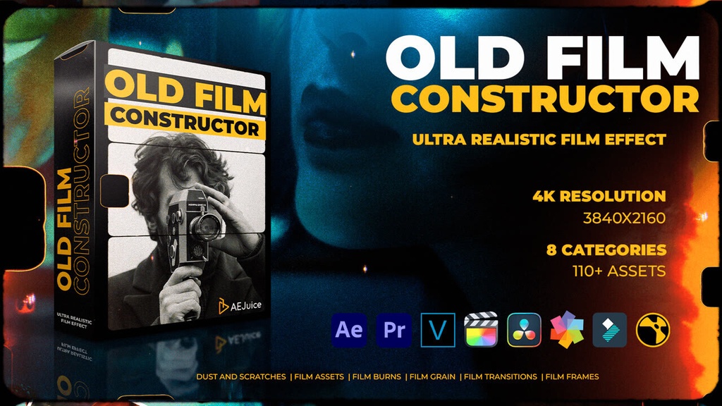 Old Film Constructor|オールドフィルム コンストラクター(After Effects・Premiere Pro)