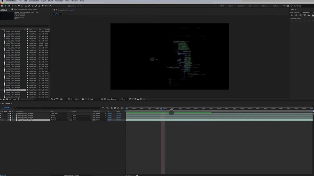Analog Glitch|アナロググリッチ シェイプ(After Effects)
