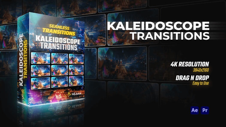 Kaleidoscope Transitions|万華鏡 トランジション(After Effects・Premiere Pro)