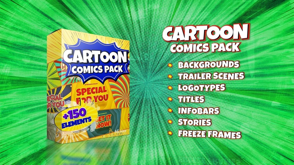 Cartoon Comics Pack｜カートゥーン・コミック パック（After Effects・Premiere Pro）
