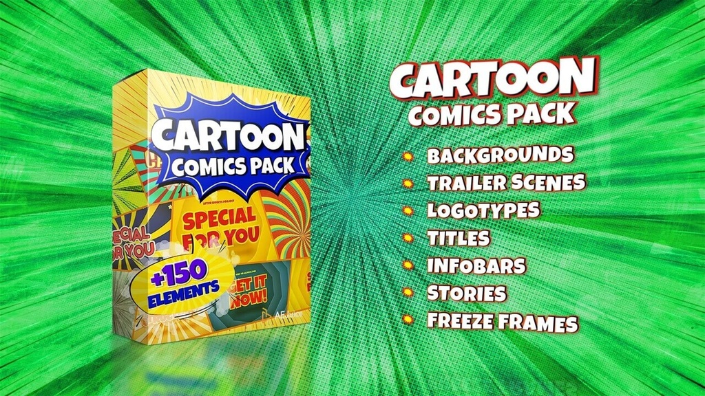 Cartoon Comics Pack|カートゥーン・コミック パック(After Effects・Premiere Pro)