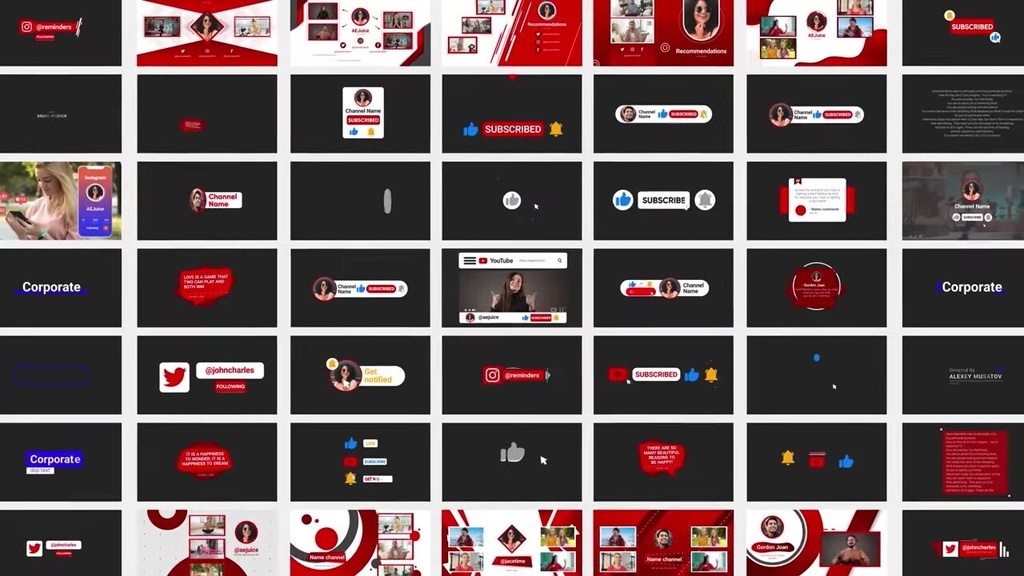 YouTube Pack|YouTube パック(After Effects・Premiere Pro)