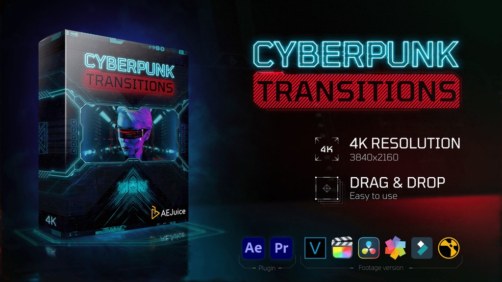 Cyberpunk Transitions｜サイバーパンク トランジション（After Effects・Premiere Pro）