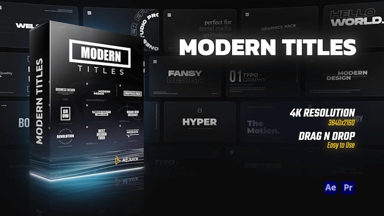 Modern Titles｜モダン タイトル（After Effects・Premiere Pro）