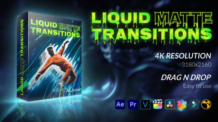 Liquid Matte Transitions|リキッドマット トランジション(After Effects・Premiere Pro)