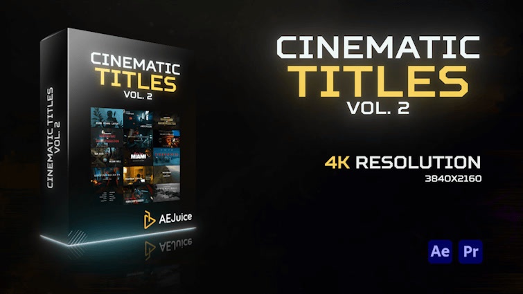 Cinematic Titles Volume 2｜シネマティック タイトル 2（After Effects・Premiere Pro）