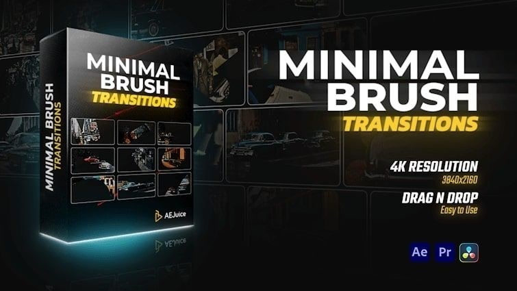 Minimal Brush Transitions｜ミニマル ブラシ トランジション（After Effects・Premiere Pro）