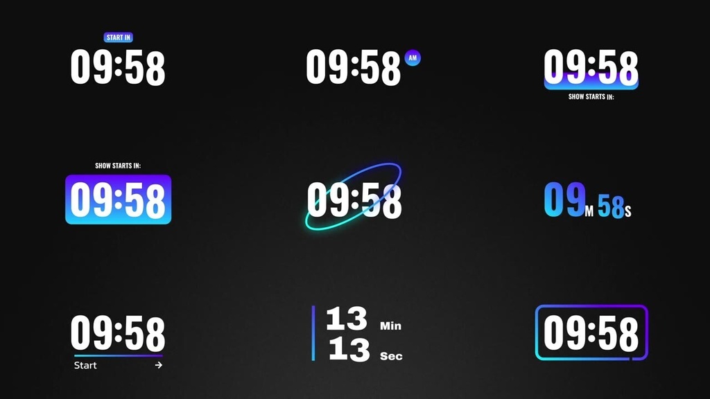 Countdown Timers|カウントダウン タイマー(After Effects・Premiere Pro)