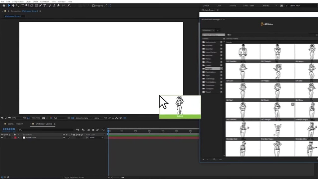 Whiteboard|ホワイトボード アニメーション 200種以上(After Effects・Premiere Pro)