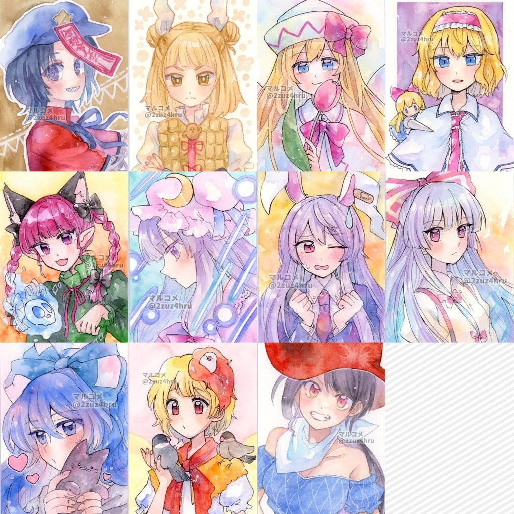 【8/8更新】ポストカードサイズ【アナログ原画】