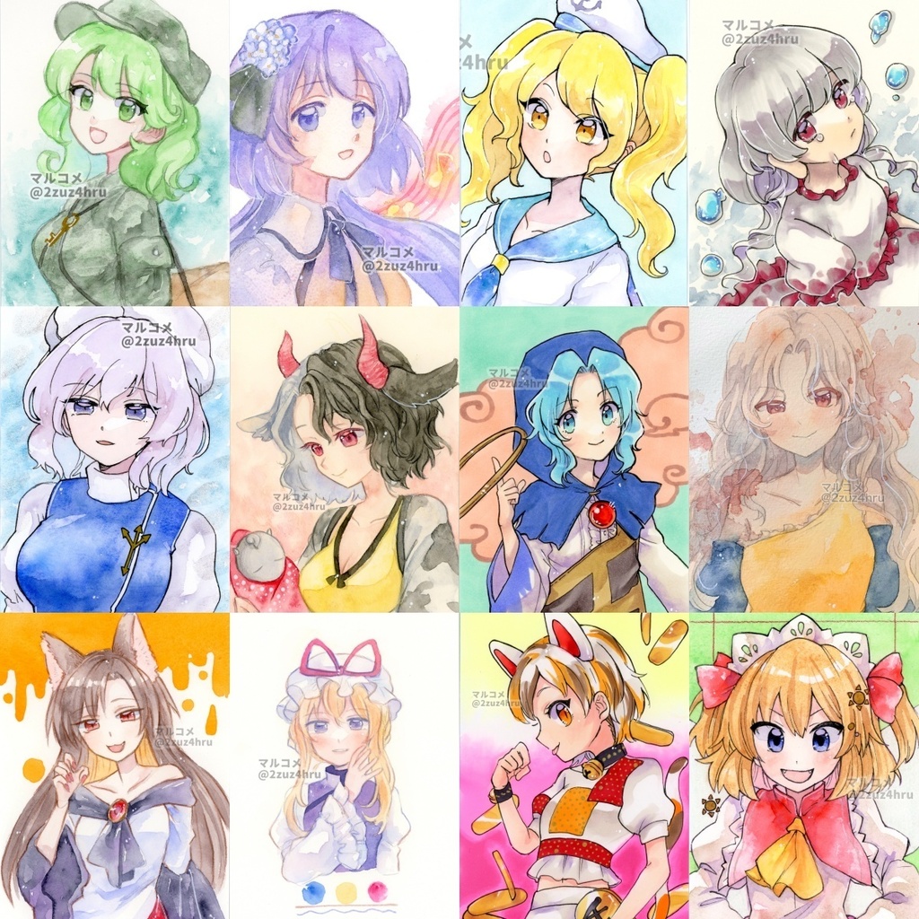 【8/8更新】ポストカードサイズ【アナログ原画】