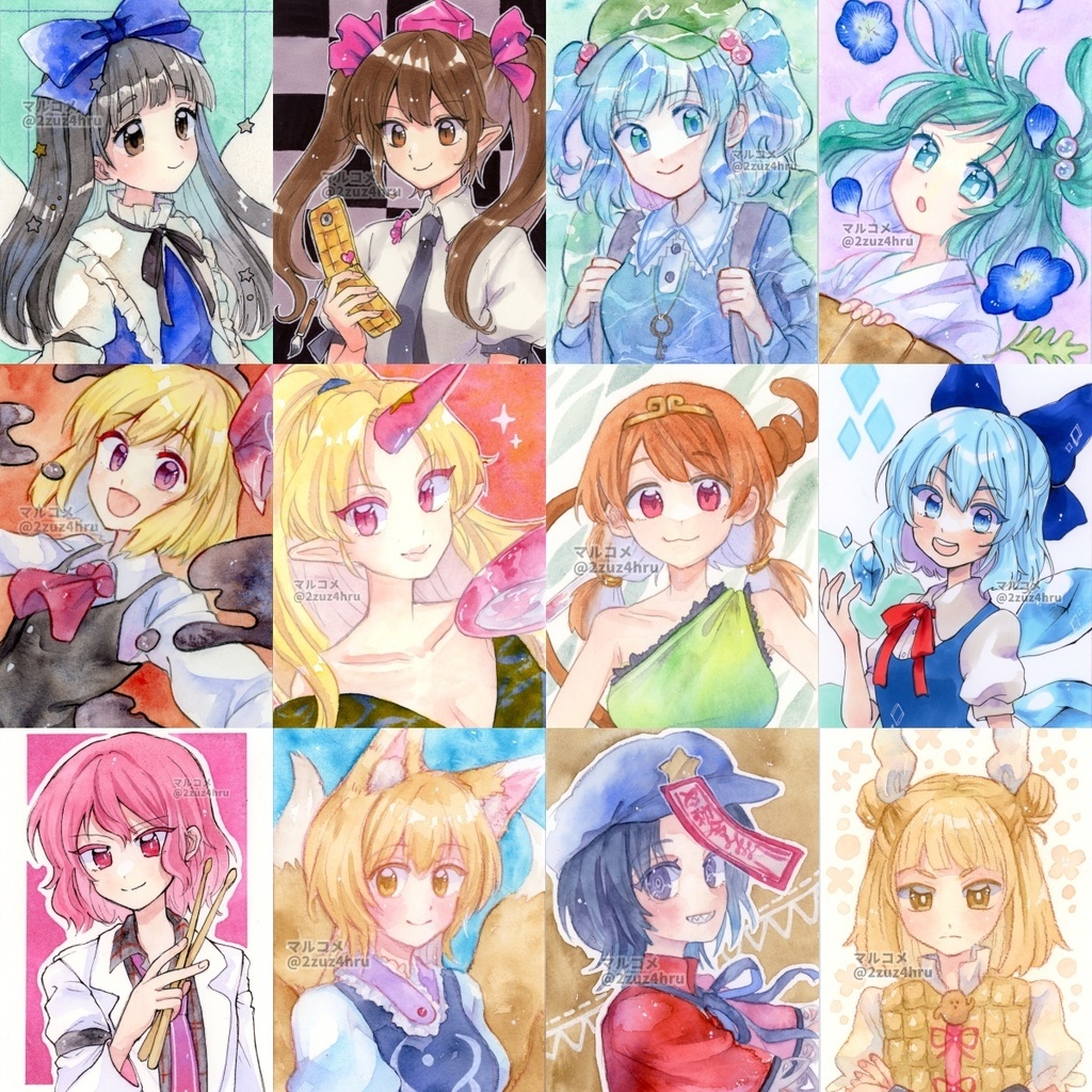 【11/18更新】ポストカードサイズ【アナログ原画】