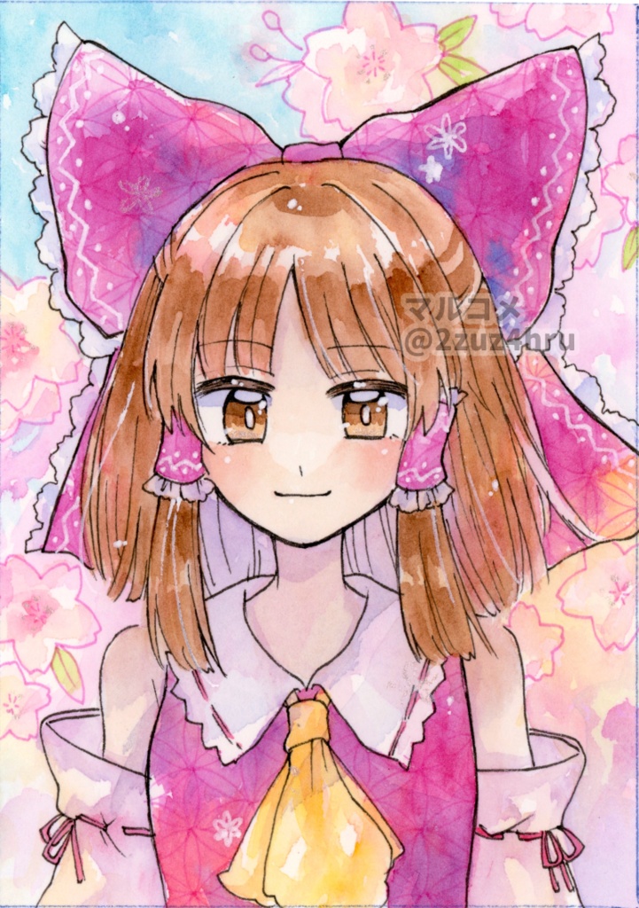 【額付き水彩原画】博麗霊夢