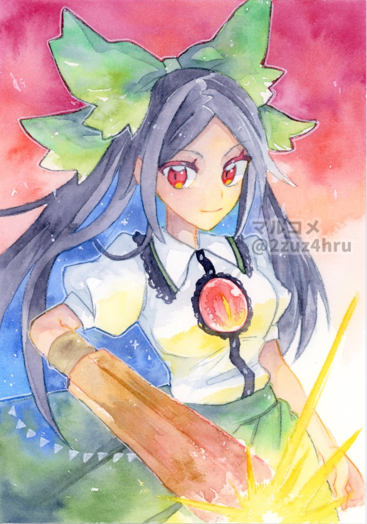 【水彩原画】霊烏路空