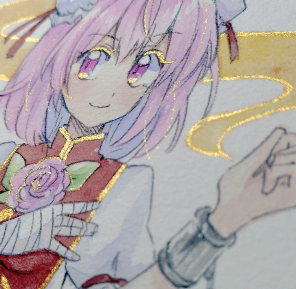 【額付き水彩原画】茨木華扇