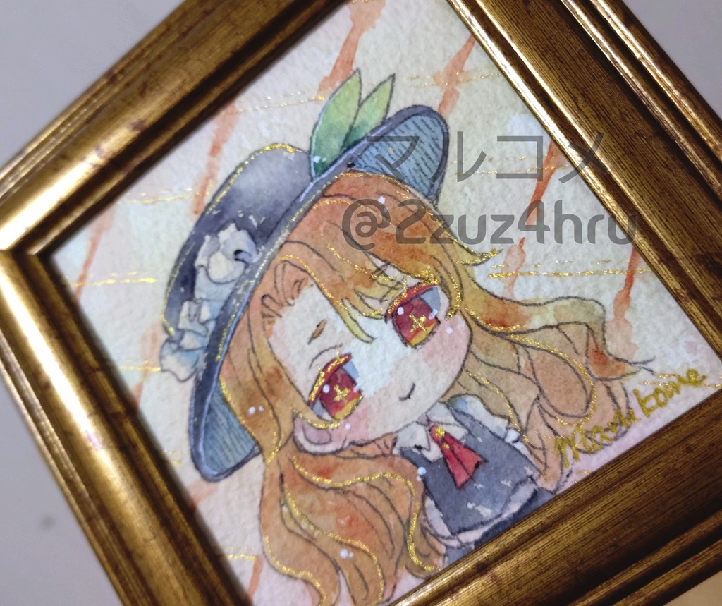 【額付き水彩原画】ジャケットのあの子