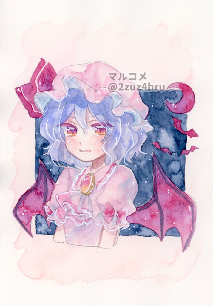 【水彩原画】レミリア・スカーレット