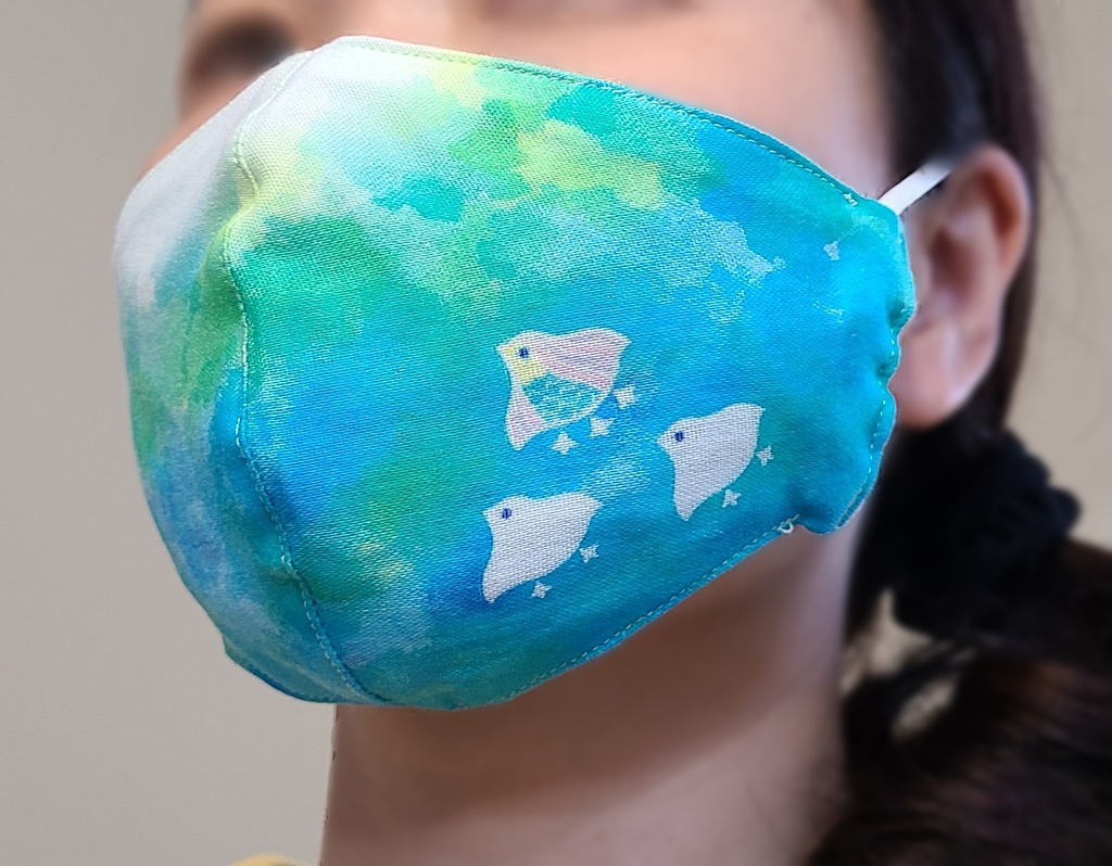 アマビエ千鳥マスク 丸投げ自作キット【2個入】