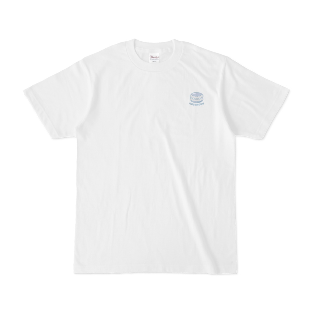 ワンポイントTシャツ【マカロン 水色】