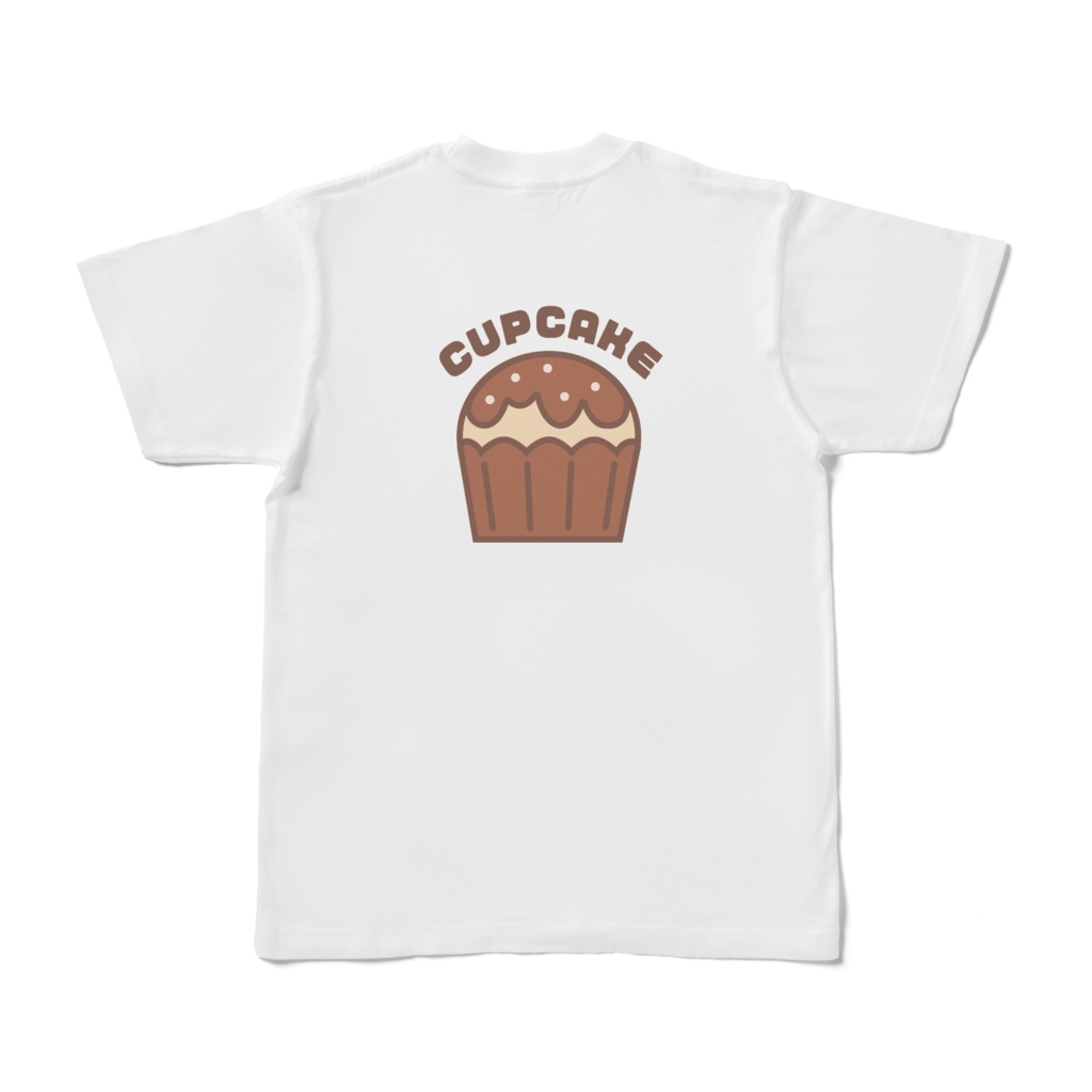 背面Tシャツ【カップケーキ 茶色】