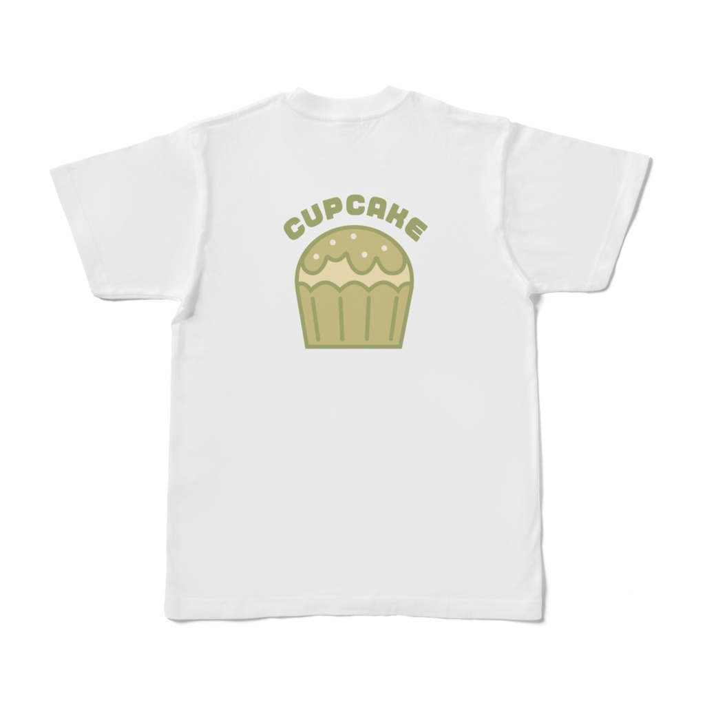 背面Tシャツ【カップケーキ 緑】