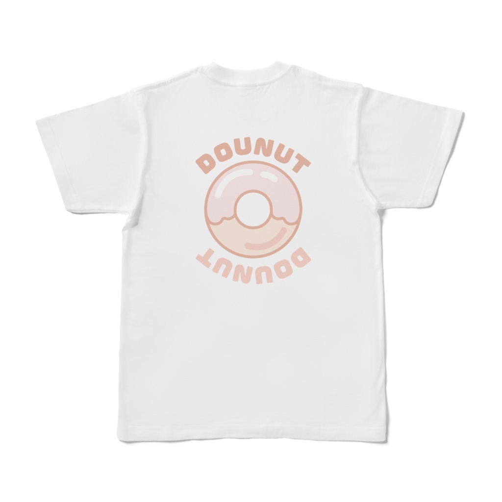 背面Tシャツ【ドーナツ ピンク】