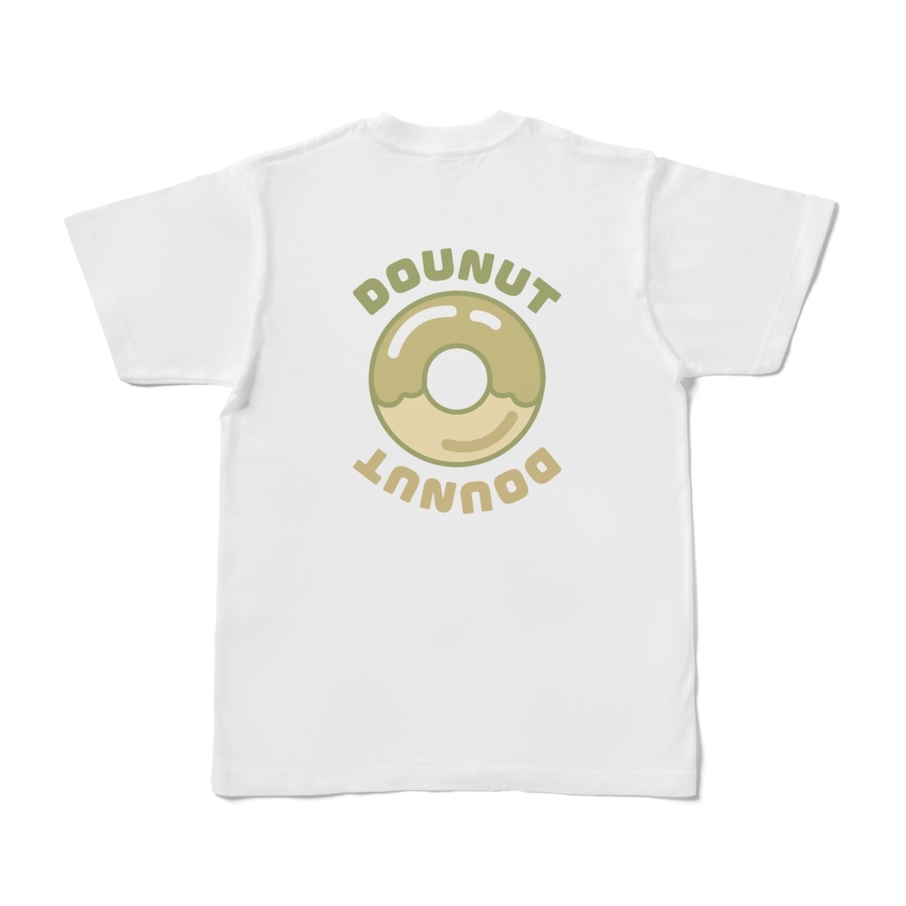 背面Tシャツ【ドーナツ 緑】
