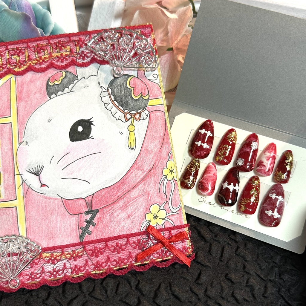 𝖢𝗁𝗂𝗇𝖺set (イラスト+ネイルチップセット)