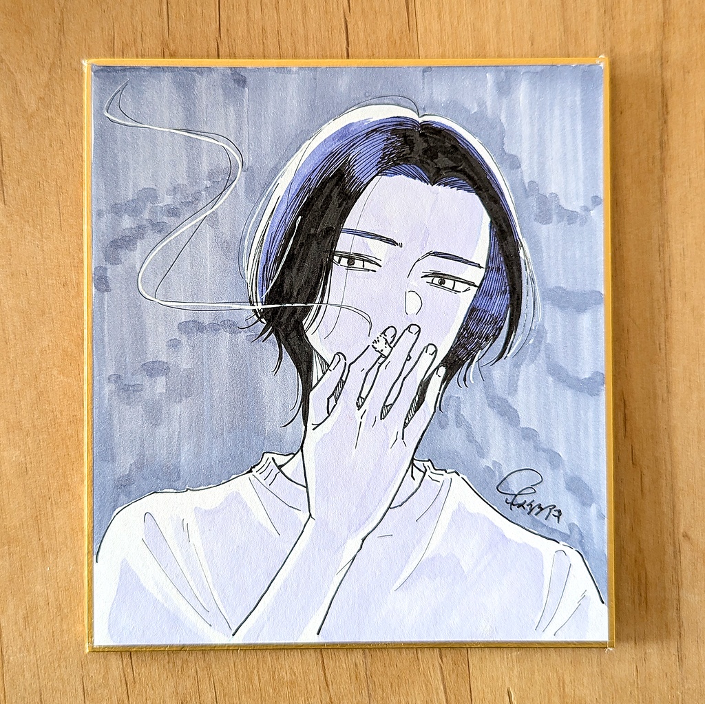 【原画ミニ色紙】#創作男子⑧(マーカー)