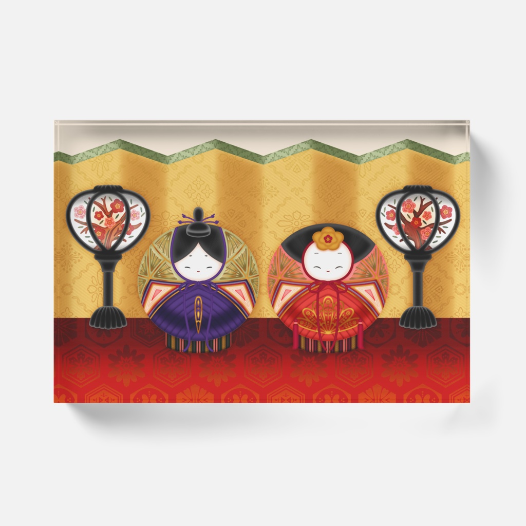 手鞠雛のアクリルブロック