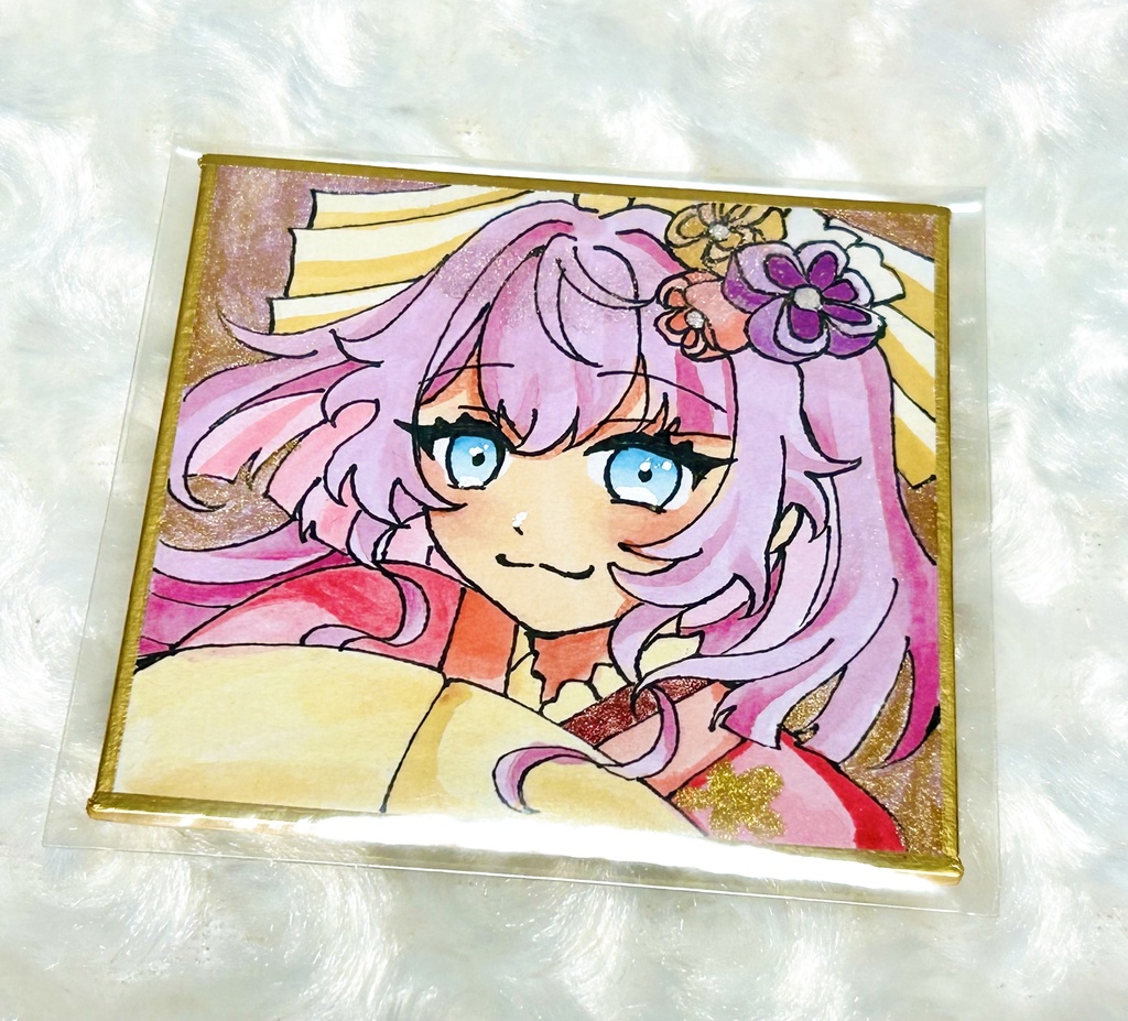 豆色紙 原画 ゴールド