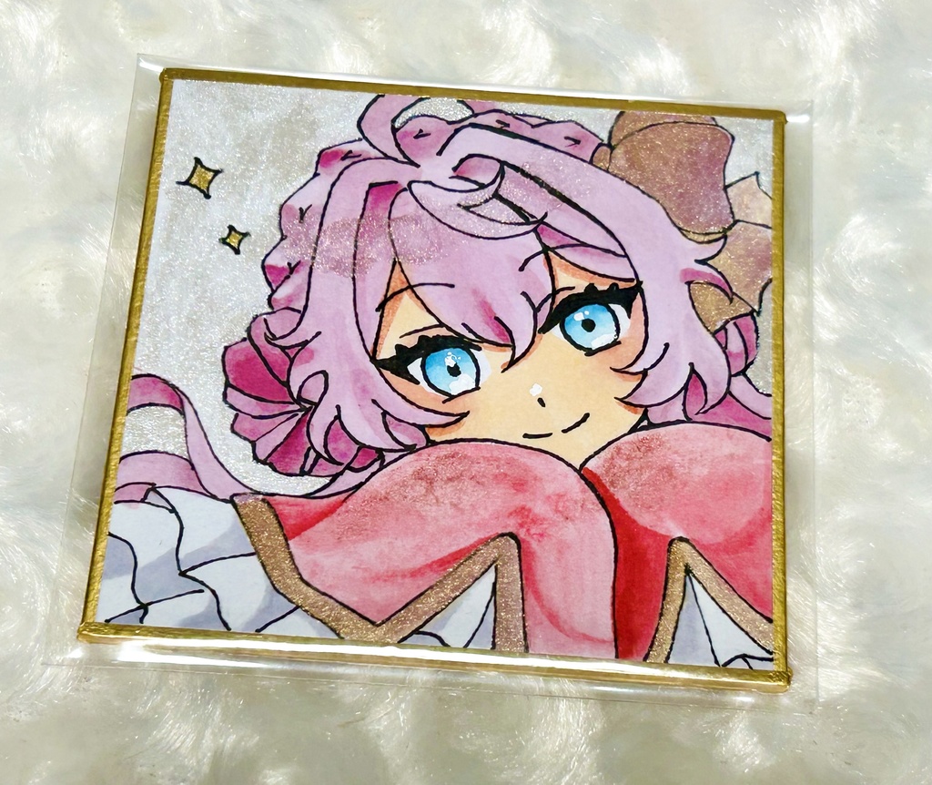 豆色紙 原画 シルバー